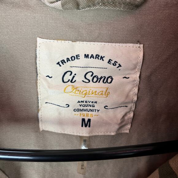 Ci Sono Originals Womens Jacket Green Camouflage Utility 100% Cotton Medium - Picture 6 of 13